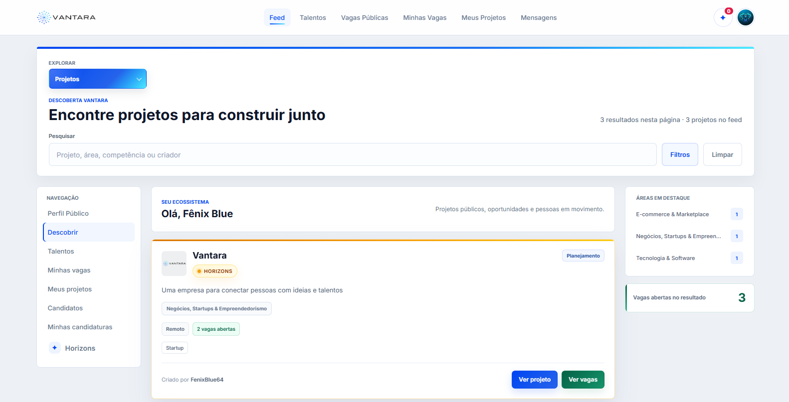 Visão geral da Vantara Connect